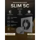 Вентилятор осевой вытяжной Diciti SLIM 5C Gray metal D125 мм 30 дБ 140 м³/ч обратный клапан цвет светло-серый