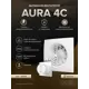 Вытяжной вентилятор накладной Diciti AURA 4C D100 мм 25 дБ 90 м³/ч обратный клапан цвет белый