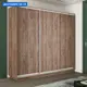 Шкаф-купе Мебельная Компания Е1 3 дверный 220x180x45 см 9 полок ЛДСП цвет крафтовый дуб