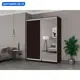 Шкаф-купе Мебельная Компания Е1 2 дверный 240x180x45 см зеркало 9 полок ЛДСП цвет венге