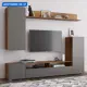 Шкаф для телевизора Нонтон 213x170x35 см ЛДСП цвет серый
