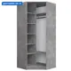 Гардеробная Мебельная компания е1 MOD_GAR_UG_BT 95x220x95 см цвет серый