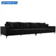 Диван прямой Льюес Лонг Лига диванов 122388 354x88x103 см велюр цвет черный