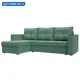 Диван угловой Атланта без стола левый угол Лига диванов 126165L 230x88x140 см рогожка цвет амур 11 зеленый