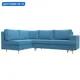 Диван угловой Сильвана левый угол Лига диванов 123530L 267x92x188 см рогожка цвет амур 10 голубой
