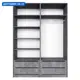 Шкаф распашной Мебельная компания е1 LCK_M1_1000_KT 162x220x52.5 см ЛДСП цвет бетон