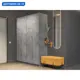 Шкаф распашной Мебельная компания е1 LCKS2_GL_2M1_1600_DM 162x220x52.5 см ЛДСП цвет бетон