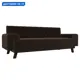 Диван прямой Мюнxен Люкс Лига диванов 109132 207x82x73 см микровельвет цвет коричневый