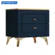 Тумба прикроватная Кураж Вега Сапфир 55.6x55.8x40 см 2 ящика ЛДСП цвет дуб золотистый/темно-синий софт