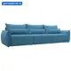 Диван прямой Лига-051 НПБ Лонг Лига диванов 128636 322x96x112 см рогожка цвет амур 10 голубой