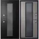 Входная дверь Эталон Термо-СП40 левый 205x96см цвет чёрный букле/сандал белый