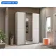 Шкаф-купе Мебельная компания е1 500322 230x240х57 см 10 полок лдсп цвет ясень анкор светлый