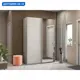 Шкаф-купе Мебельная компания е1 500507 230x160х57 см 8 полок лдсп цвет ясень анкор светлый