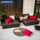 Диван модульный Miella 80x23x100 см велюр цвет коричневый с коричневыми подушками