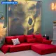 Диван раскладной Miella Amore 280x23x80 см велюр цвет красный