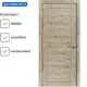 Комплект межкомнатной двери Wanmark D 1 глухая 200x60см ПВХ цвет рустик пепельный с коробом и наличниками