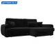 Диван угловой Лига-057 НПБ угол правый Лига диванов 129273 239x92x162 см велюр цвет seven 35 черный