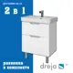 Тумба под раковину подвесная Dreja 99-0008-com 49.4см цвет белый, с раковиной