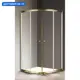 Душевой уголок Cezares Giubileo 81613 1/4 круга 90x90см золотистый профиль эффект стекла прозрачный
