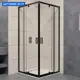 Душевой уголок Rgw Passage 581335 квадратный 80x80см черный профиль эффект стекла прозрачный