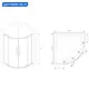 Душевой уголок Rgw Stilvoll 277828 1/4 круга 80x80см серебро профиль эффект стекла прозрачный