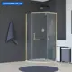 Душевой уголок Rgw Hotel 646285 пятиугольный 90x90см золотистый профиль эффект стекла без покрытия