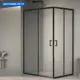 Душевой уголок Rgw Passage 555723 прямоугольный 120x80см черный профиль эффект стекла прозрачный