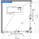 Душевой уголок Belbagno Uno 399277 прямоугольный 120.5x100.5см серебристый блеск профиль эффект стекла прозрачный