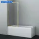 Ширма на ванну Wasserkraft Abens 20W01-80BG 80x160 см профиль золотистый