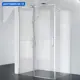 Душевой уголок Belbagno Acqua 222604 прямоугольный 101.4x80см серебристый блеск профиль эффект стекла прозрачный