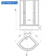 Душевой уголок Triton Стандарт 581251 1/4 круга 100x100см белый профиль эффект стекла структурный