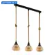 Светильник подвесной Eglo Rampside Eg_43192 3 лампы 4 м² цвет черный/янтарный