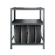 Стеллаж металлический Reli 125x150x50 см нагрузка до 150 кг сталь с покрытием цвет антрацит