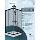 Душевой уголок Doccia Quadro Com/dc0000054463/bm0090 квадрат с поддоном 100х100см профиль черный эффект стекла прозрачный