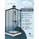 Душевой уголок Doccia Quadro Com/dc0000057853/bm0090 квадрат с поддоном 80х80см профиль черный эффект стекла прозрачный