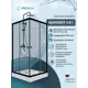 Душевой уголок Doccia Quadro Com/dc0000054465/1207405 квадрат с поддоном 90х90см профиль черный эффект стекла прозрачный