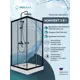 Душевой уголок Doccia Quadro Com/dc0000054463/1207405 квадрат с поддоном 100х100см профиль черный эффект стекла прозрачный