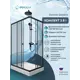 Душевой уголок Doccia Quadro Com/dc0000054464/bm0090 прямоугольный с поддоном 80x120см профиль черный эффект стекло прозрачное