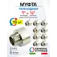Муфта переходная General Fittings 1"x1/2" НР-ВР латунь 10 шт 260045N100400A-10