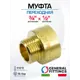 Муфта переходная General Fittings 3/4"x1/2" НР-ВР латунь 260045R050400A
