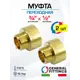 Муфта переходная General Fittings 3/4"x1/2" НР-ВР латунь 2 шт 260045R050400A-2
