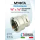 Муфта переходная General Fittings 3/4"x1/2" ВР латунь 260047N050400A