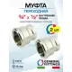 Муфта переходная General Fittings 3/4"x1/2" ВР латунь 2 шт 260047N050400A-2
