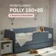 Кровать-тахта Romack Polly 87x80x168 см ДСП цвет голубой