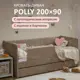 Кровать-тахта Romack Polly с матрасом 97x80x208 см ДСП цвет бежевый