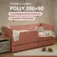 Кровать-тахта Romack Polly с матрасом 97x80x208 см ДСП цвет коралл