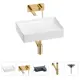 Раковина для ванной Wellsee Pure BY Wellsee 201002618 в наборе 4 в 1: раковина белая глянцевая, встраиваемый смеситель, сифон