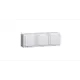 Розетка тройная накладная Iek Гермес Plus ERMP32-K01-16-54-EC с заземлением цвет белый