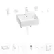 Раковина для ванной Wellsee Graceful Pro 201006685 в наборе 9 в 1: раковина белая глянцевая, смеситель, донный клапан