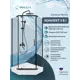 Душевой уголок Doccia Penta Com/dc0000062933/1207405 трапеция с поддоном 100х100см профиль черный эффект стекла прозрачный